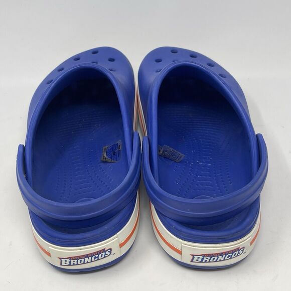Crocs Crocband Denver Broncos Clogs Sandals Mens 10 Womens 12 Blue Orange Unisex - Picture 11 of 14